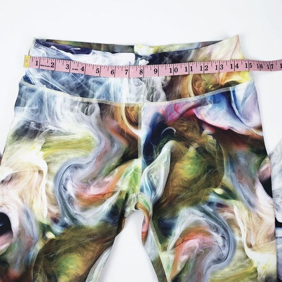 Leostar Athletica Abstract Swirl Multi Color Print Workout leggings Women's SZ 6 - Picture 3 of 9